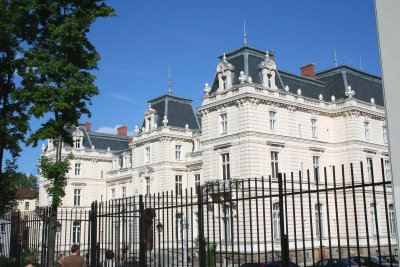 View of Count Potockys Palace (1889-1890) which is now the Lviv Arts Gallery.