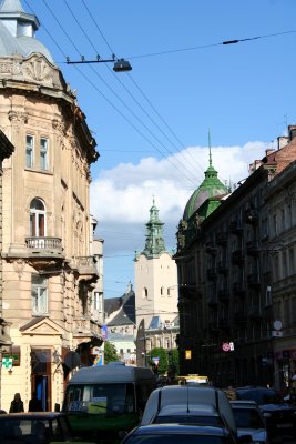 More typical Lviv architecture that I snapped near the end of my tour.