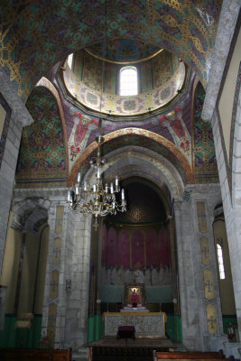 Interior view and alter of the Armenian Orthodox Church.