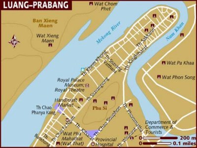 Map of Luang Prabang.