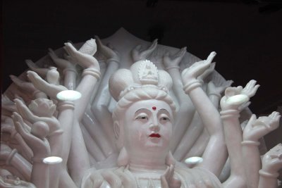 Close-up of the hydra-armed Buddha.