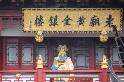 Decorative statue on a building in Old Town.