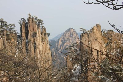 This spot, called Stone Bamboo Ridge, is considered to be one of the best places for photos on Mount Huangshan.