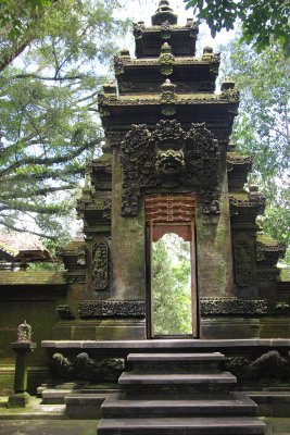 Entrance gate to the Pura Tirta Empul temple in Bali.
