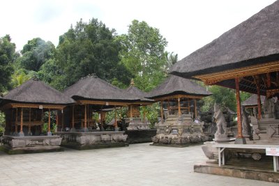 Within Pura Tirta Empul temple are shrines to Shiva, Vishnu, Braham, Mt. Batur, and Indra.