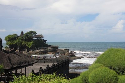 View of Tanah Lot Hindu temple, meaning in the sea in the Balinese language.