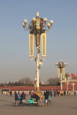 Some unusual light fixtures that adorn Tian'anmen Square.