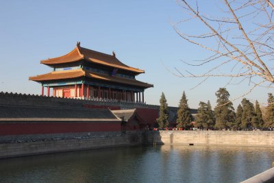 View of Shenwumen, the Gate of Divine Prowess, the northern gate of the Forbidden City.