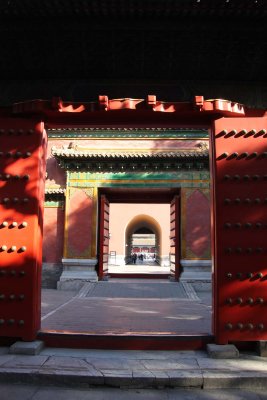 Doors heading into the inner sections of the Forbidden City.
