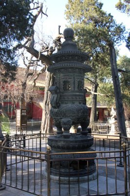 A gilded bronze incense burner in Imperial Garden, Forbidden City.