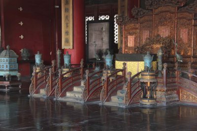 Throne inside Palace of Heavenly Purity.