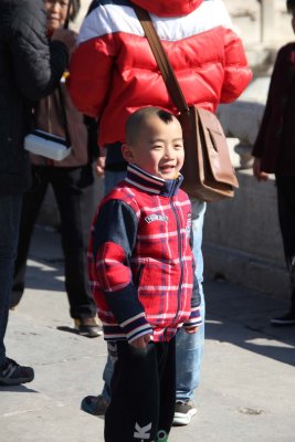 A cute Chinese boy at the Forbidden City.