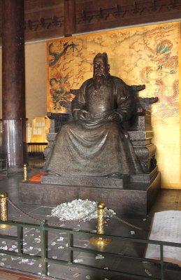 Statue of Zhu Di, who became emperor in 1402 and was renamed Emperor Yongle.  He moved China's capital to Beijing.