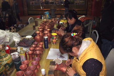 An enamel factory in Beijing where they make vases.