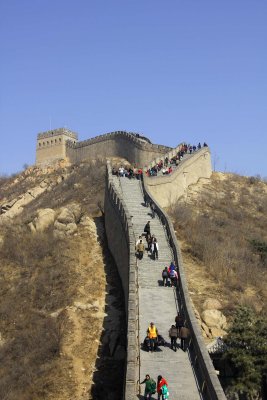 The section of the wall that I visited was very steep with lots of steps.
