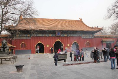 The Hall of the Heavenly Kings, is the first hall of the temple. The main buildings are built along a central axis.