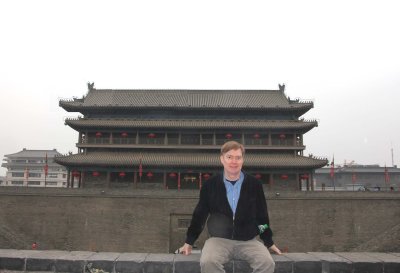 Me posing on the Xi'an city wall.