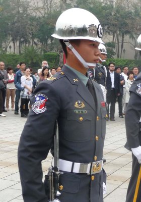Close-up of one of the guards.