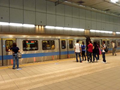 The trains came frequently and were on time.
