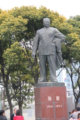 Statue of Chen Yi (1901-1972) who, after the founding of the People's Republic of China, became mayor of Shanghai.