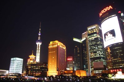 In the distance, you can see the Oriental Pearl Tower.
