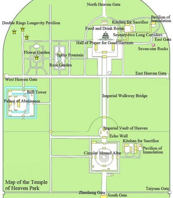 Map of the Temple of Heaven complex.