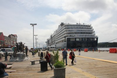 One of many cruise ships that had stopped in Ketchikan.