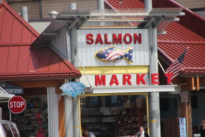 A salmon market there.  I did not try the salmon, but I can vouch for Ketchikan's Dungeness crabs.