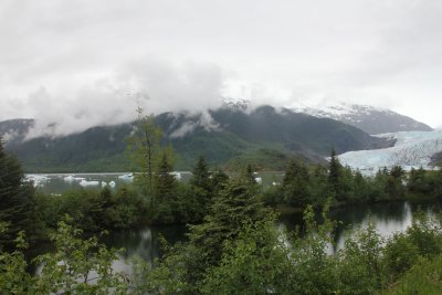 The cloudy, wet weather was ideal for glacier viewing since it is more visible than in the sun.