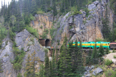 Approaching a tunnel.