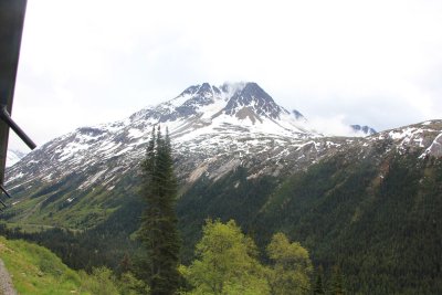 Mountain views along the White Pass route.