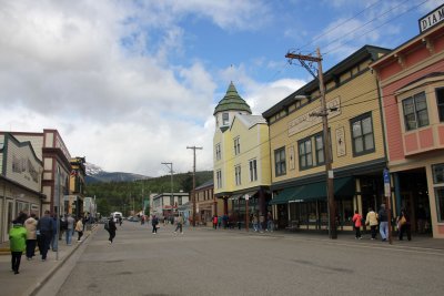 There are many tourist and souvenir shops there since Skagway is a major cruise ship stop along Alaska's Inside Passage.