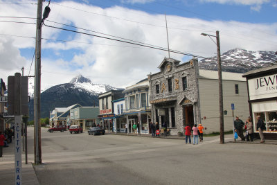 Looking back at Camp Skagway. It was the headquarters for arctic brotherhood Camp Skagway No. 1.