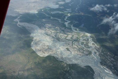 Glacier flows in Denali National Park.