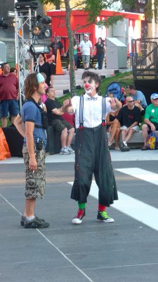 An over the top clown who was at the Just for Laughs festival.