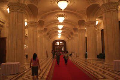 An opulent hallway.