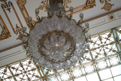 Chandelier in the ballroom.