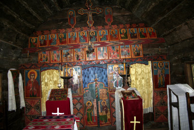 Interior shot of the alter of the Romanian church.