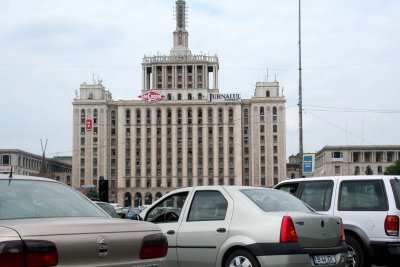 A (post WW II) Stalinist-style bldg. in Bucharest. Today, it is used for media (TV & radio).