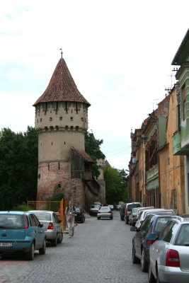 A medieval looking tower in Timisoara.