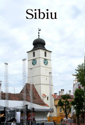 Town Council Tower in Sibiu's Piata Mare (Big Square) was the entry gate to a 13th c. fortress.