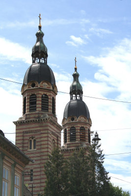 View of the towers of the Metropolitan Orthodox Cathedral (built between 1902-1906).