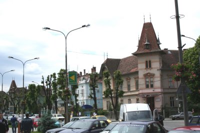 A Victorian looking house in Sibiu.