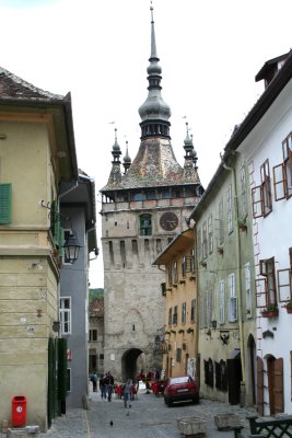 The 14th Century Clock Tower is the symbol of Sighisoara.