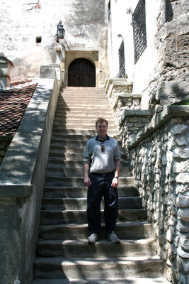 Me on the stairs leading up to the entrance.