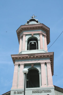 The bell tower of the Virgin Mary Cathedral.