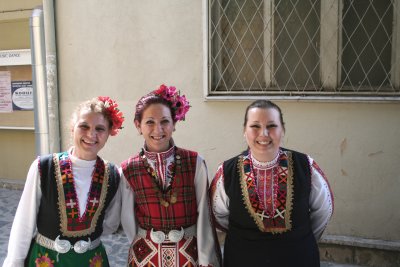 Young girls in native Bulgarian costume (they let me take their pictures for free).