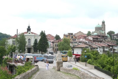 View while walking down from the Church of the Blessed Saviour and the Tsarevets Fortress.