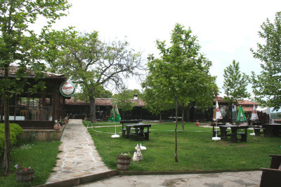 View of the hotel and restaurant (where we had lunch).