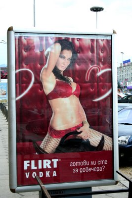 A sexy vodka advertising campaign in Sofia